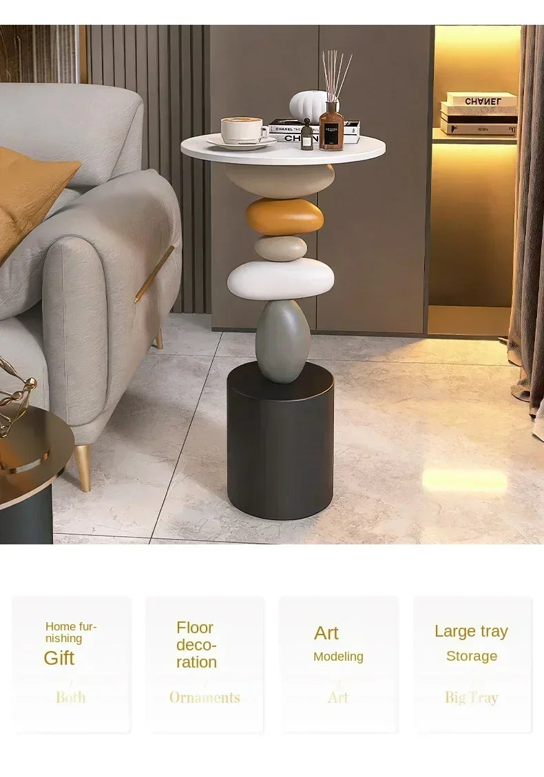 Creative Art Side Table – Modern Floor Decor & Small Coffee/Tea Table