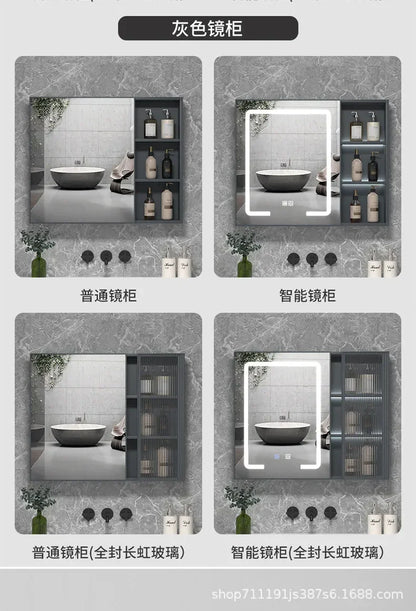 LED Bathroom Mirror Cabinet – Wall-Mounted Vanity with Storage