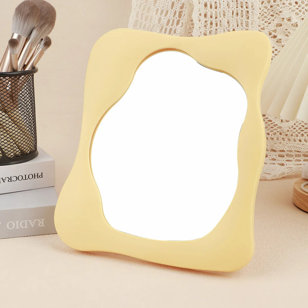 Aesthetic Tabletop Makeup Mirror – Bedroom & Desk Decor