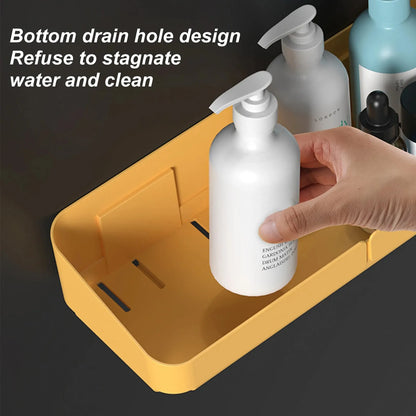 No-Drill Bathroom & Kitchen Storage Rack – Makeup, Shampoo & Spice Organizer