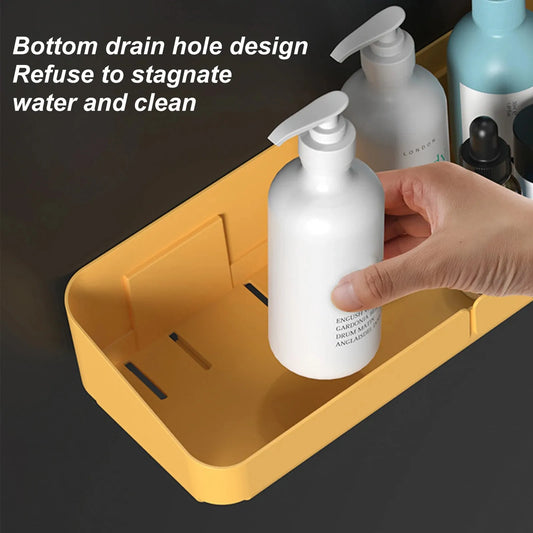 No-Drill Bathroom & Kitchen Storage Rack – Makeup, Shampoo & Spice Organizer