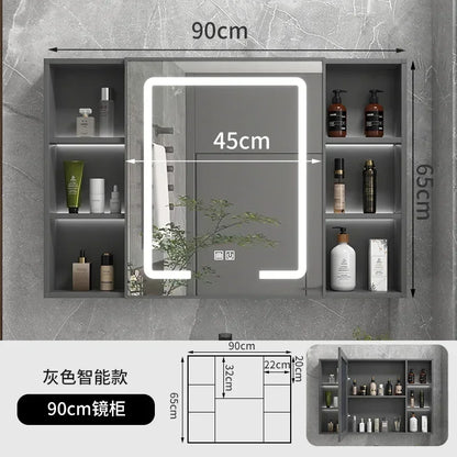 LED Bathroom Mirror Cabinet – Wall-Mounted Vanity with Storage