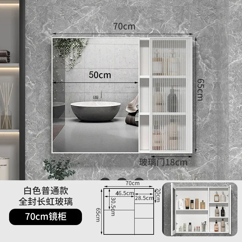 LED Bathroom Mirror Cabinet – Wall-Mounted Vanity with Storage