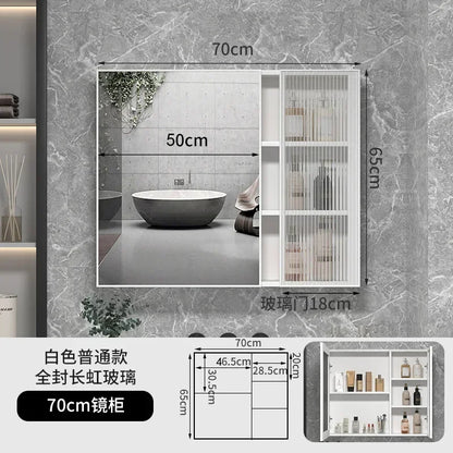 LED Bathroom Mirror Cabinet – Wall-Mounted Vanity with Storage