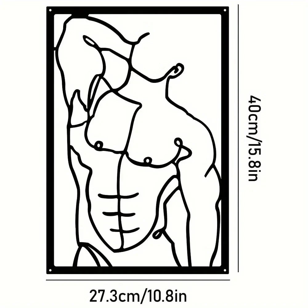 40×60cm Modern Metal Wall Art – Abstract Geometric Design