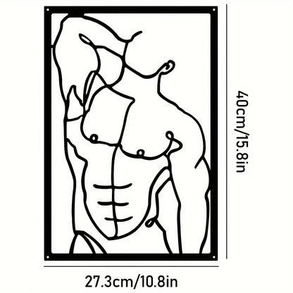 40×60cm Modern Metal Wall Art – Abstract Geometric Design