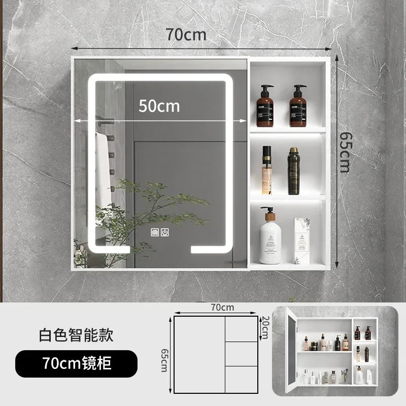 LED Bathroom Mirror Cabinet – Wall-Mounted Vanity with Storage