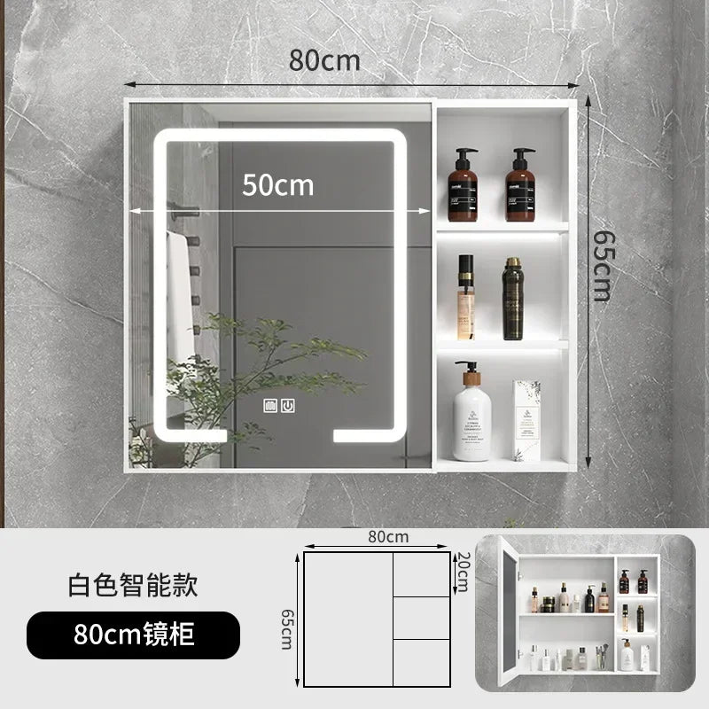 LED Bathroom Mirror Cabinet – Wall-Mounted Vanity with Storage