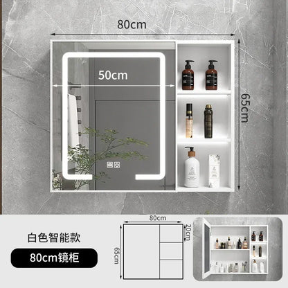 LED Bathroom Mirror Cabinet – Wall-Mounted Vanity with Storage