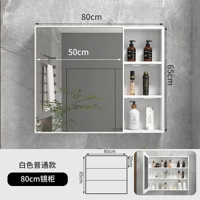 LED Bathroom Mirror Cabinet – Wall-Mounted Vanity with Storage