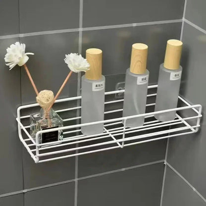 Wall Mounted Bathroom Corner Shelf – Iron Shower Storage Rack & Organizer