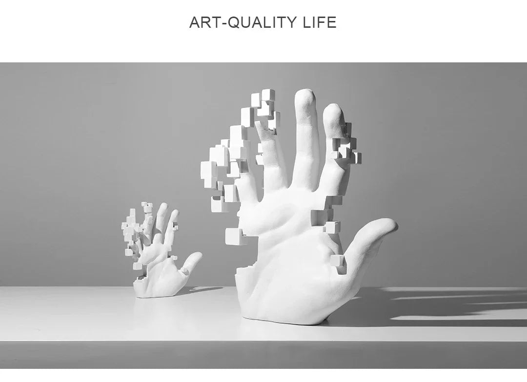 Modern Abstract Palm Hand Sculpture – Luxury Table Decor Figurine