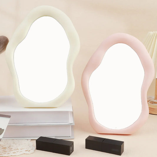 Aesthetic Tabletop Makeup Mirror – Bedroom & Desk Decor