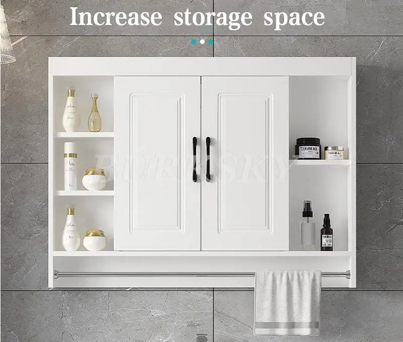 Over-Toilet Wooden Bathroom Cabinet – Space-Saving Storage & Shelves