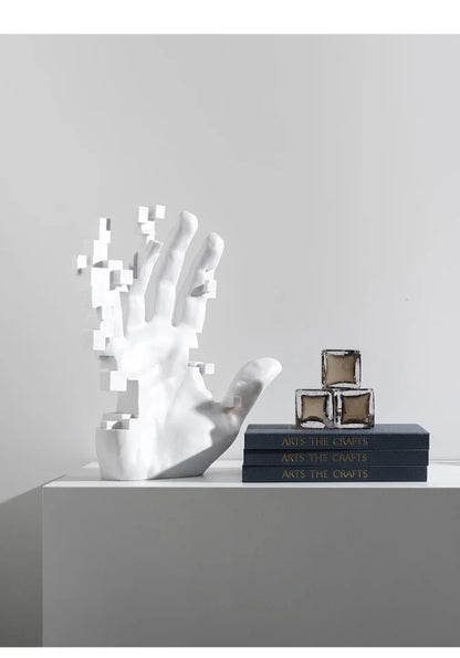Modern Abstract Palm Hand Sculpture – Luxury Table Decor Figurine