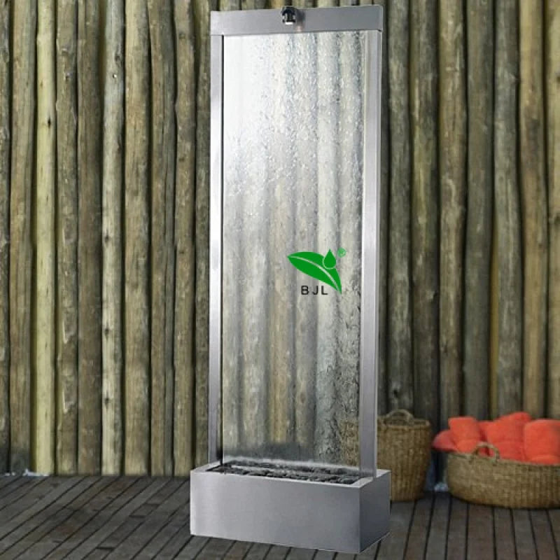 Custom Indoor Glass Water Fountain – Wall Partition Home Decor