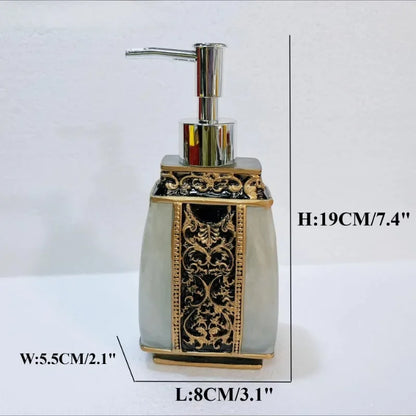 Resin Bathroom Accessories Set – Toothbrush Holder & Shower Decor Essentials