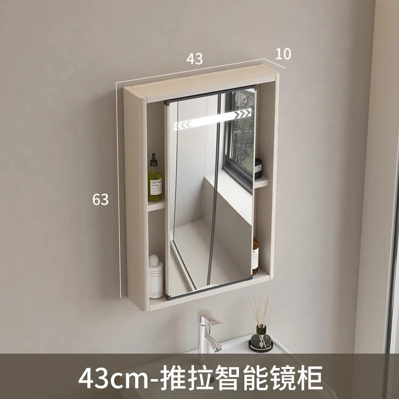 LED Bathroom Mirror Cabinet – Wall-Mounted with Defogger & Adjustable Shelf