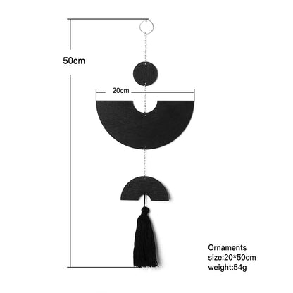 Boho Black Wood Dream Catcher – Macrame Wall Hanging & Rustic Bedroom Decor