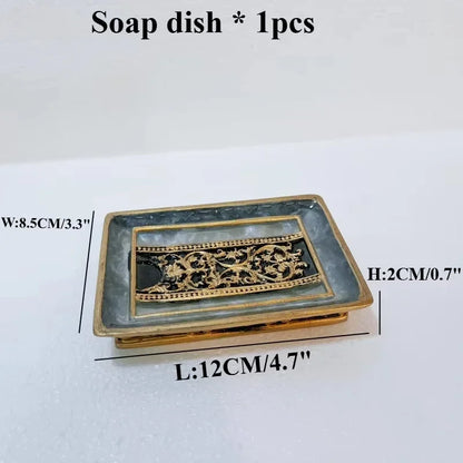 Resin Bathroom Accessories Set – Toothbrush Holder & Shower Decor Essentials