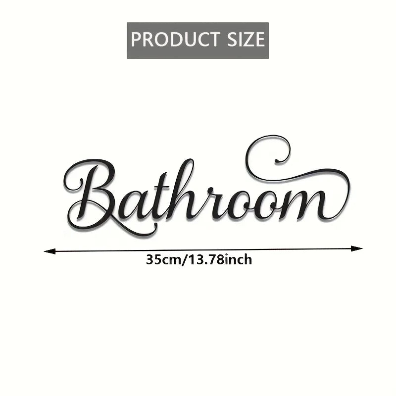 Minimalist Modern Metal Bathroom Wall Decor – Gift Ready