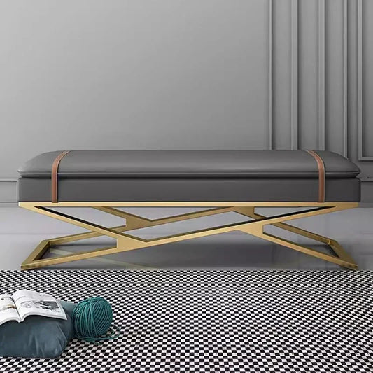 Luxury Nordic Bench – Elegant Makeup Stool & Entryway Seating
