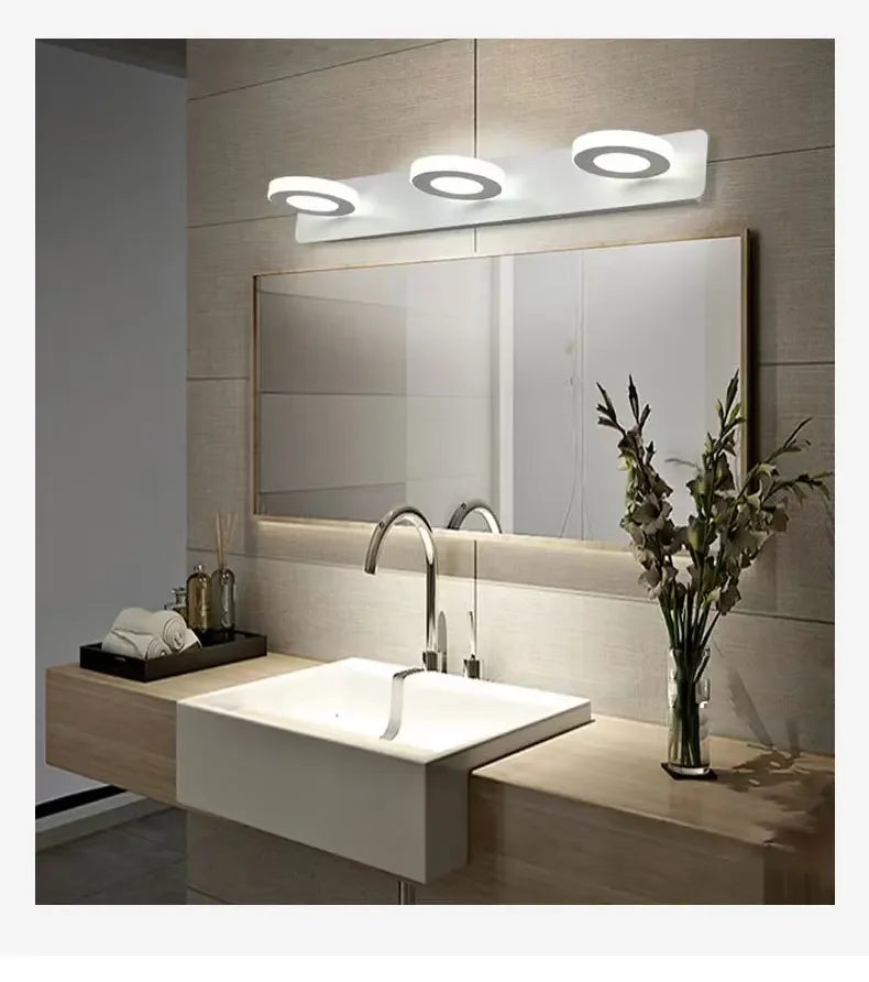 LED Wall Lamp – Mirror Front Light for Bathroom, Bedroom & Makeup Decor