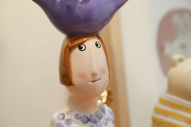 Ceramic Vase Home Decor – Artistic Desktop Sculpture & Flower Arrangement Pot