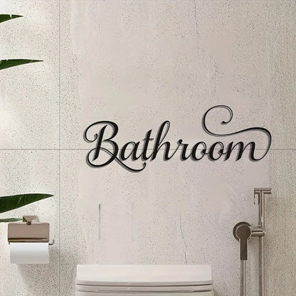 Minimalist Modern Metal Bathroom Wall Decor – Gift Ready
