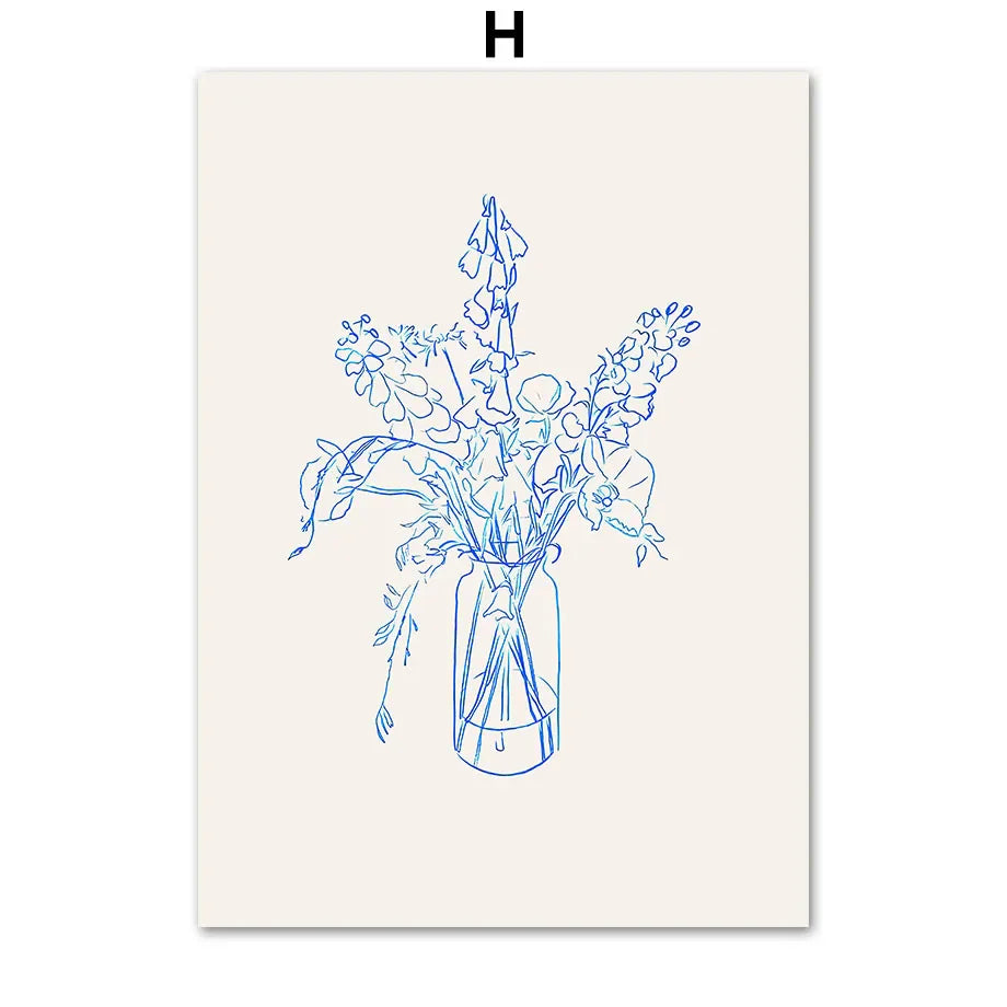 Abstract Girl Book Vase Canvas Art