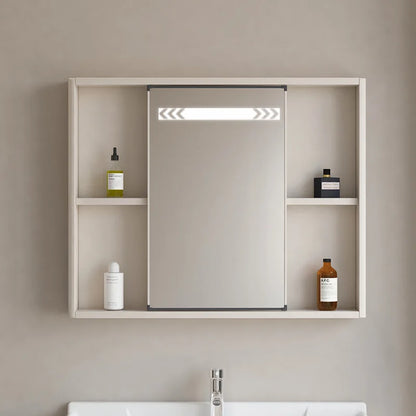LED Bathroom Mirror Cabinet – Wall-Mounted with Defogger & Adjustable Shelf